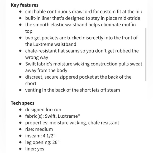 Lululemon Turbo Run Shorts Size 6 - Picture 6 of 12